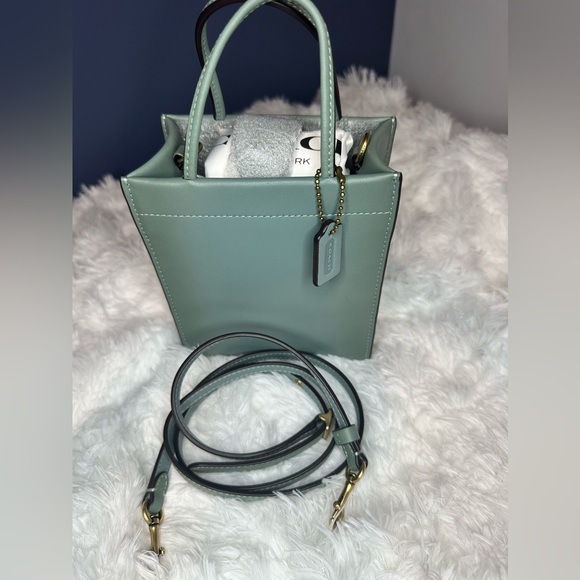NWT Coach Mini Cashin Tote Amazon Green - Picture 3 of 7